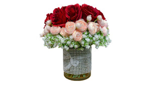 Endless Love Rose Bouquet With Centre Peony