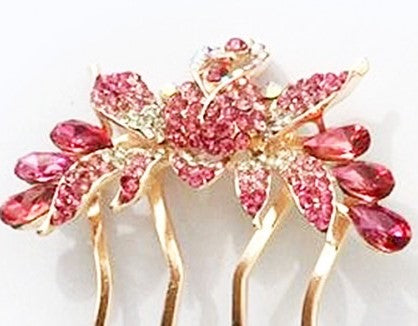 Flower Crystal Gem Design Hair