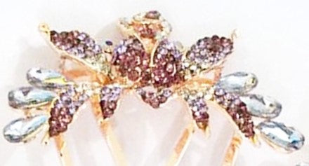 Flower Crystal Gem Design Hair