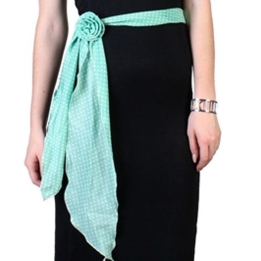 Turquoise Dot Print Scarf