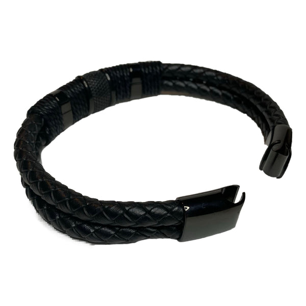 Unisex Leather Bracelet with Magnetic Clasp